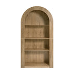 78.74' Tall Arched Bookcase,  Mid Century Modern 4-Tier Arched Storage Bookcase with Open Display Storage Shelf for Dining Room, Living Room,Bedroom (Natural) - Grand Goldman Shop