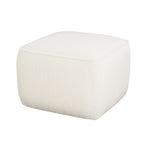 Upholstered Square Ottoman,White,Boucle - Grand Goldman Shop