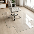 CLEAR Irregular Tempered Glass Chair Mat 36X47 INCH | Premium Home Decor - Grand Goldman