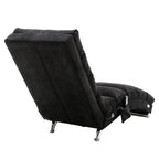 COOLMORE Luxury Upholstered Chaise Lounge Chair with Vibration for Relaxation, Modern Fixed Back Fabric Leisure Recliner Sofa for Living Room/Bedroom - Grand Goldman Shop