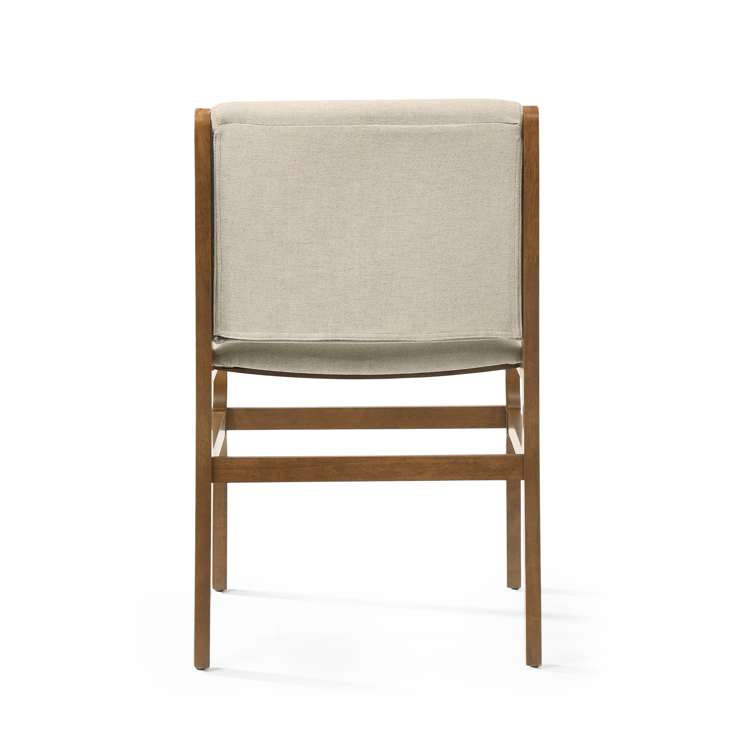 Elegant Dining Chair Set of Two Sophisticated Style Wheat Fabric - Grand Goldman Shop