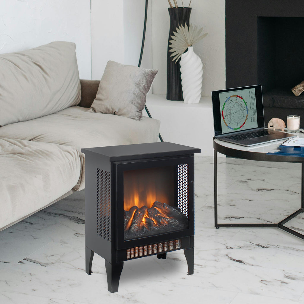 18 inch Freestanding Electric Fireplace Stove heater with 3D Flame effect - Grand Goldman Shop