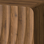 58''Tv Console With Mid Century Unique Spiral Wave Design With Storage Cabinet And 2 Drawers Tv Stand For Living Room, Bedroom, Walnut - Grand Goldman Shop