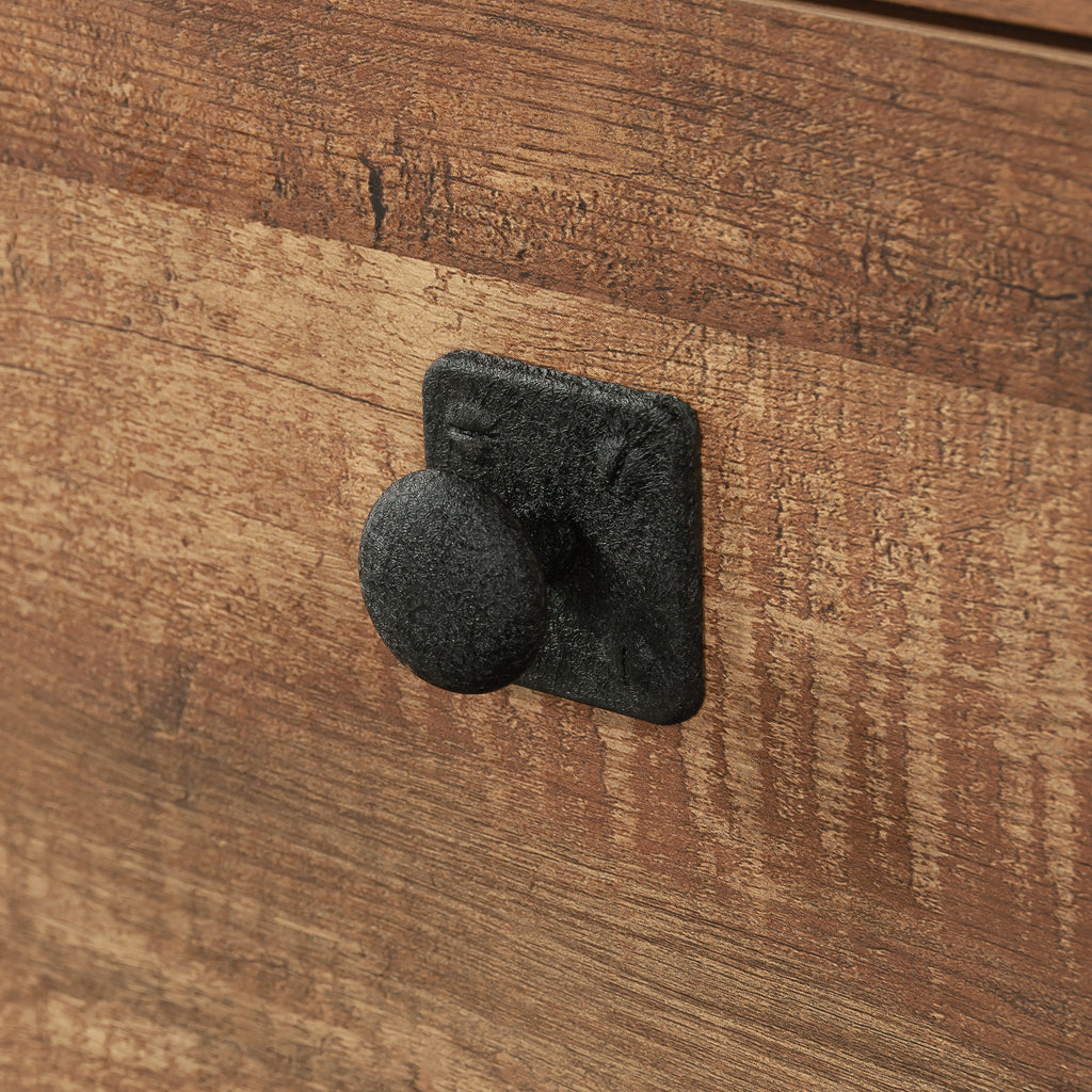 Lateral File with Bold Design, Oak finish | Premium Home Decor - Grand Goldman