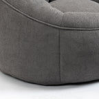 Bedding Bean Bag Sofa Chair with High-Pressure Foam and Footrest, Grey Microfiber - Grand Goldman Shop