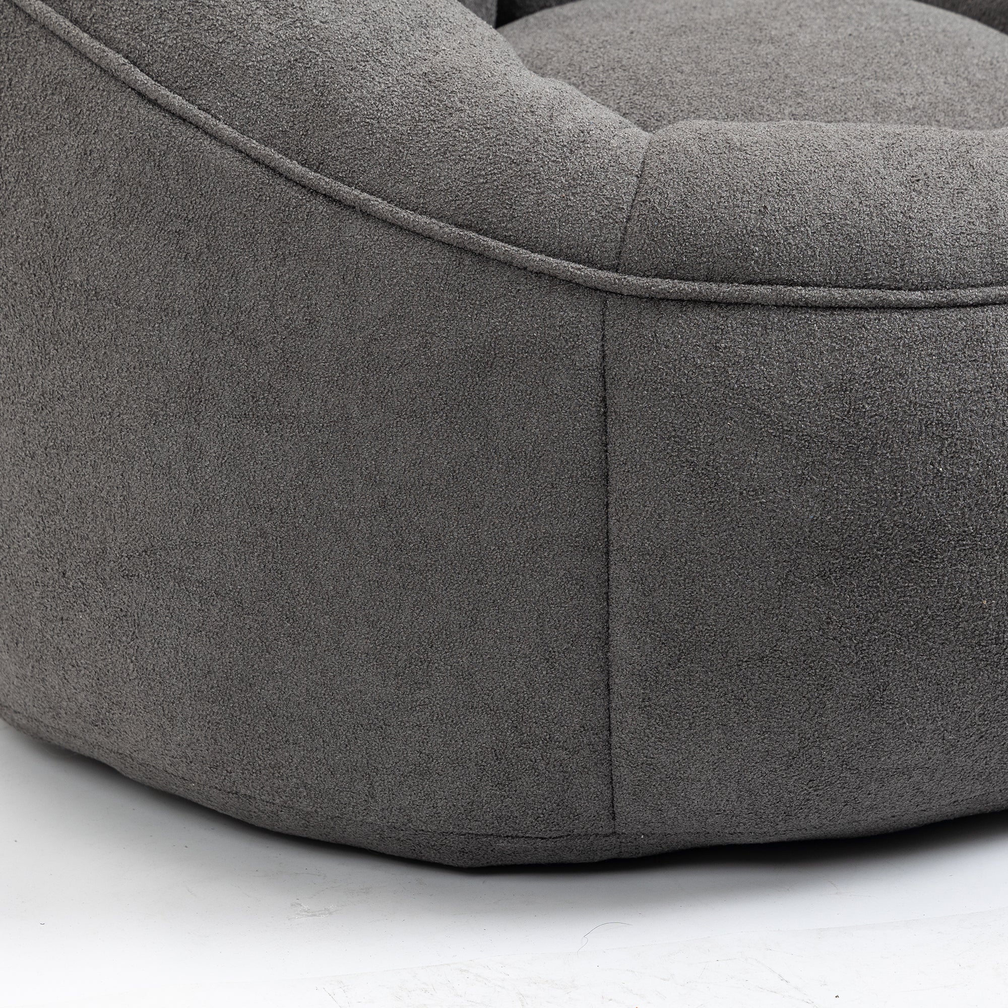 Bedding Bean Bag Sofa Chair with High-Pressure Foam and Footrest, Grey Microfiber - Grand Goldman Shop
