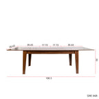 Dining Table , 106.3 in  Large Extendable Kitchen Table - Grand Goldman Shop