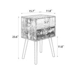 Two Sets of Nightstand,Modern Bedside Table with Storage Drawer and Open Wood Shelf, for Living Room, Bedroom and Small Spaces, Accent Night Stand, Easy Assembly - Grand Goldman Shop