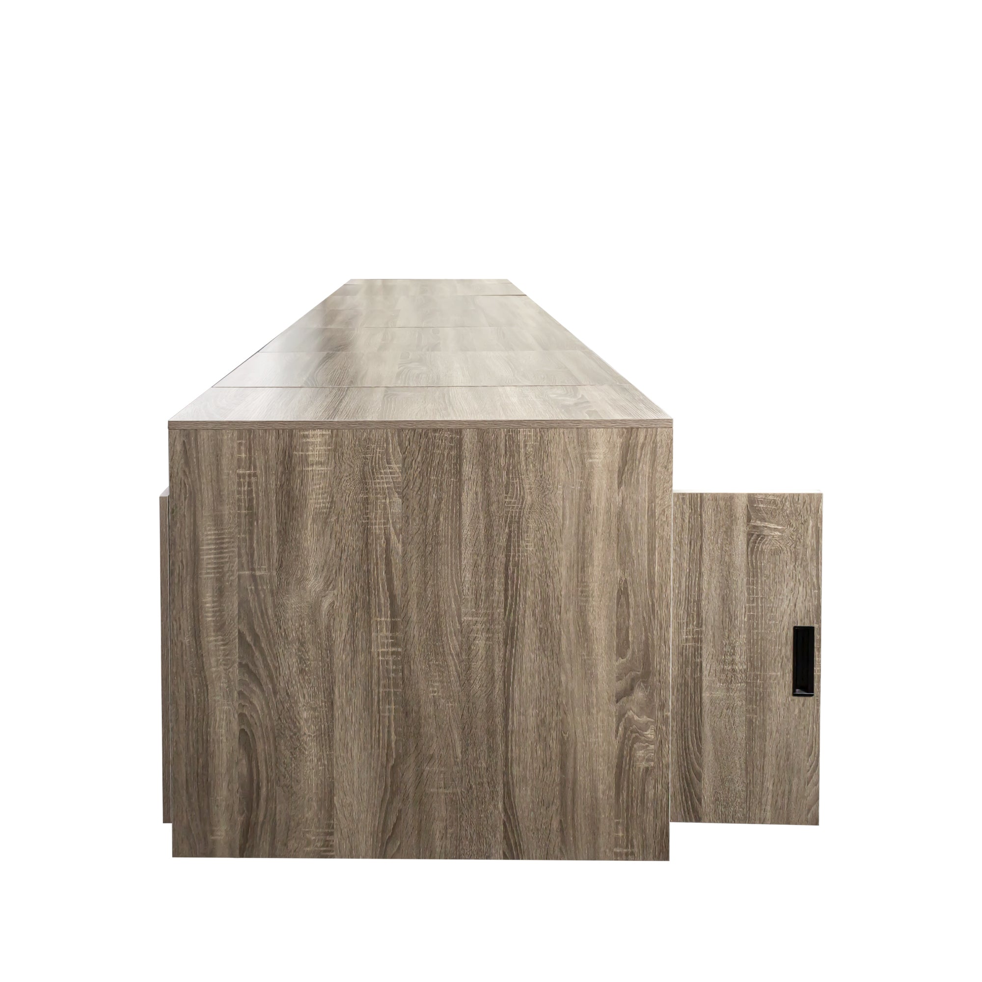 Modern Multifunctional Extendable Dining Table with Outlet, Space Saving Expanding Table with Storage for Party, Weddings, Meetings, Celebrations - Grand Goldman Shop