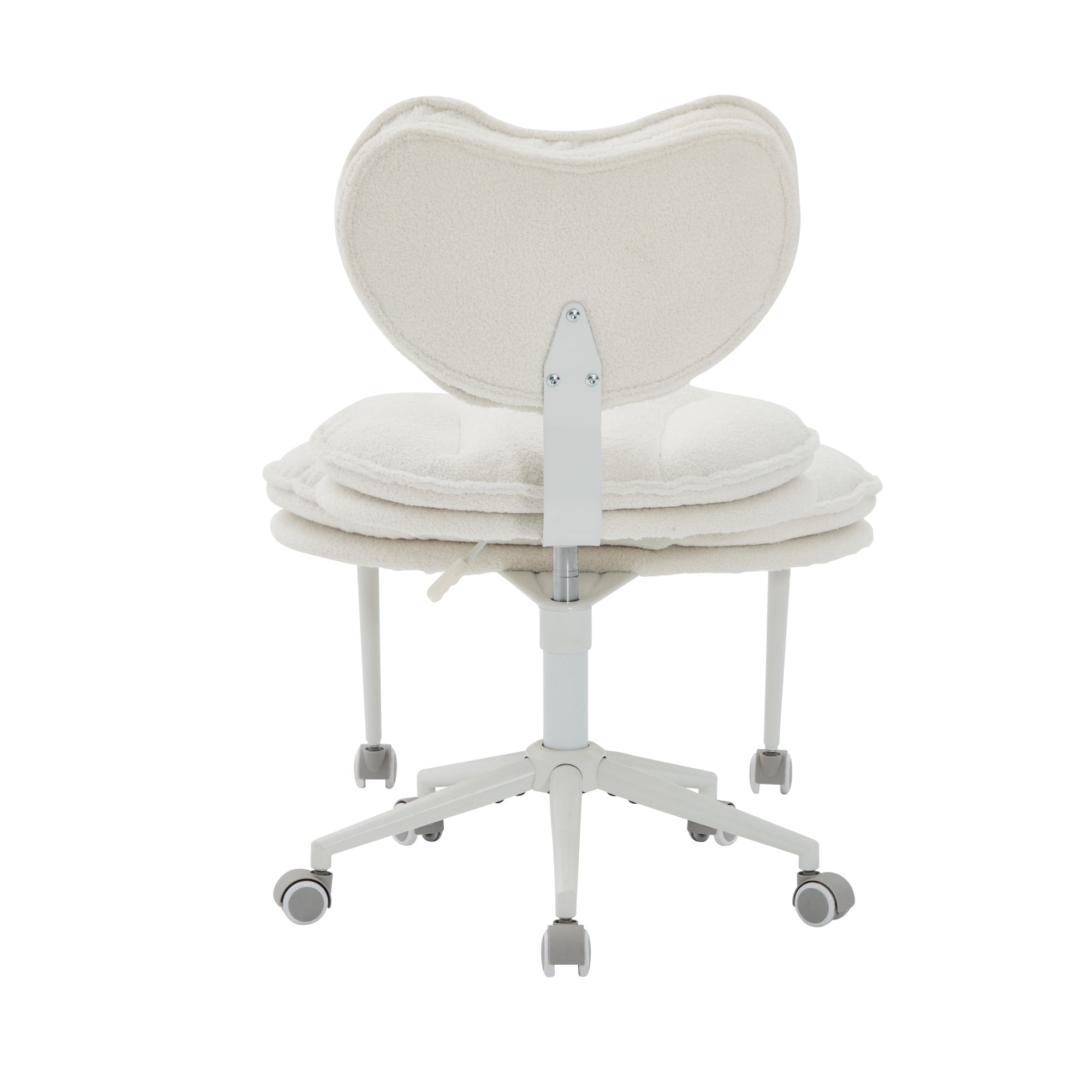Meditation Chair Plus, Teddy Fleece Double-Layer Padding Cross Legged Rolling Chair for ADHD, Criss Cross Desk Chair with Lum