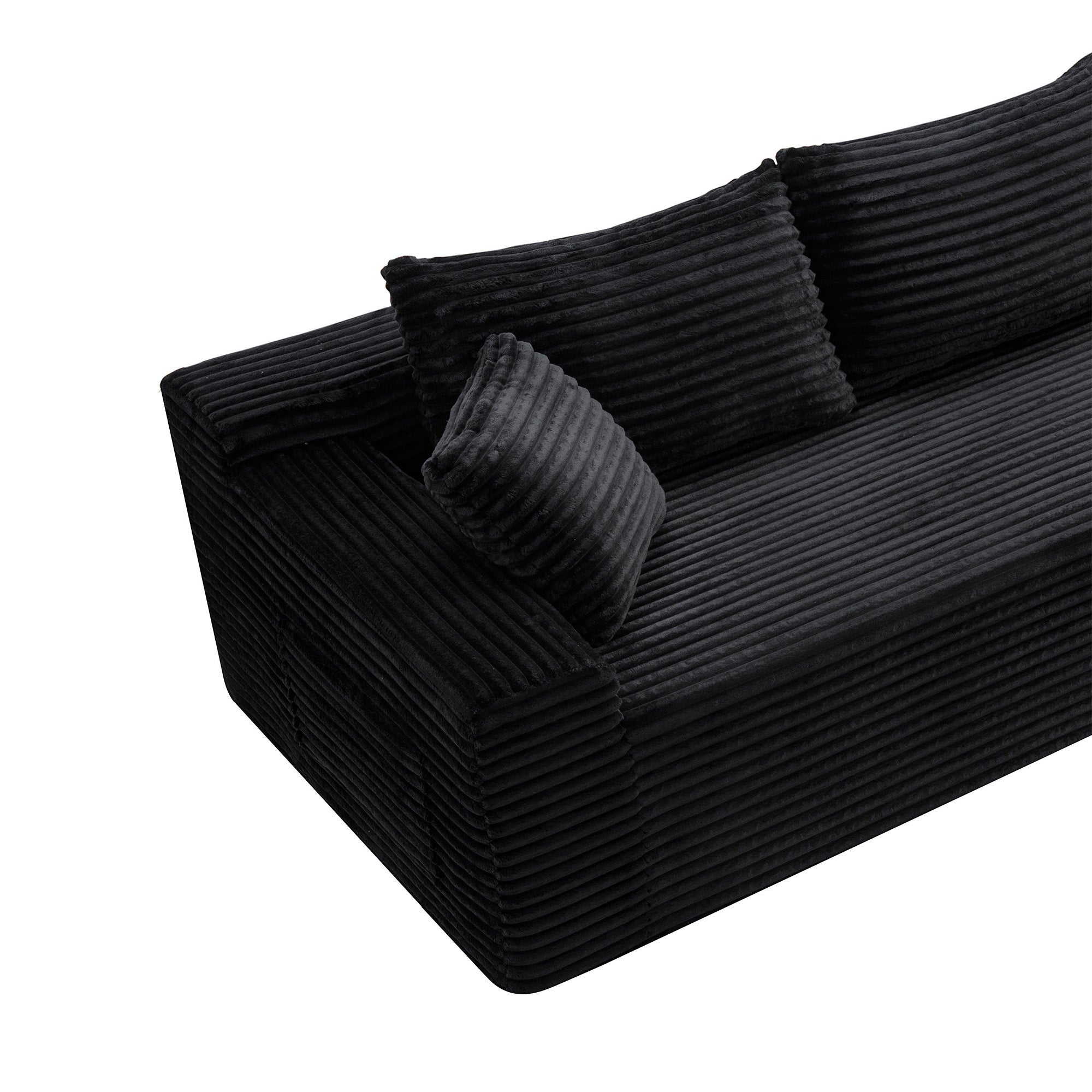 106.3' Cloud Modular Sectional Sofa Couch with L-Shape Chaise,Modern Minimalist Upholstered Couches for Living Room Bedroom,Deep Seat Corner Couch,No Assembly Required - Grand Goldman Shop