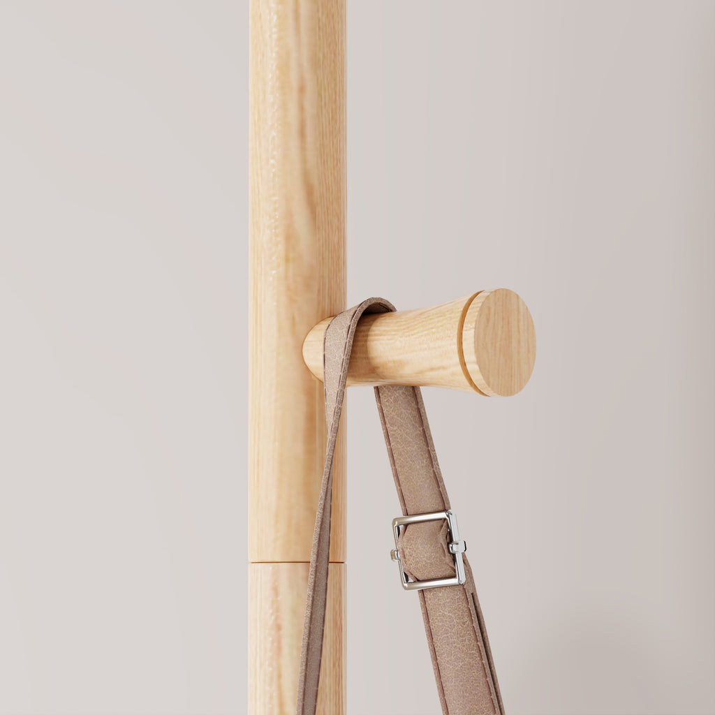 Coat Racks solid wood hanger 15.7* 11.8*71in Solid environmental protection easy to assemble beautiful can be placed in the bedroom/entrance/living room ( wood color) - Grand Goldman Shop