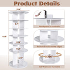 6-Tier Spinning Shoe Rack, Free Standing 360° Revolving Shoe Organizer,white - Grand Goldman Shop