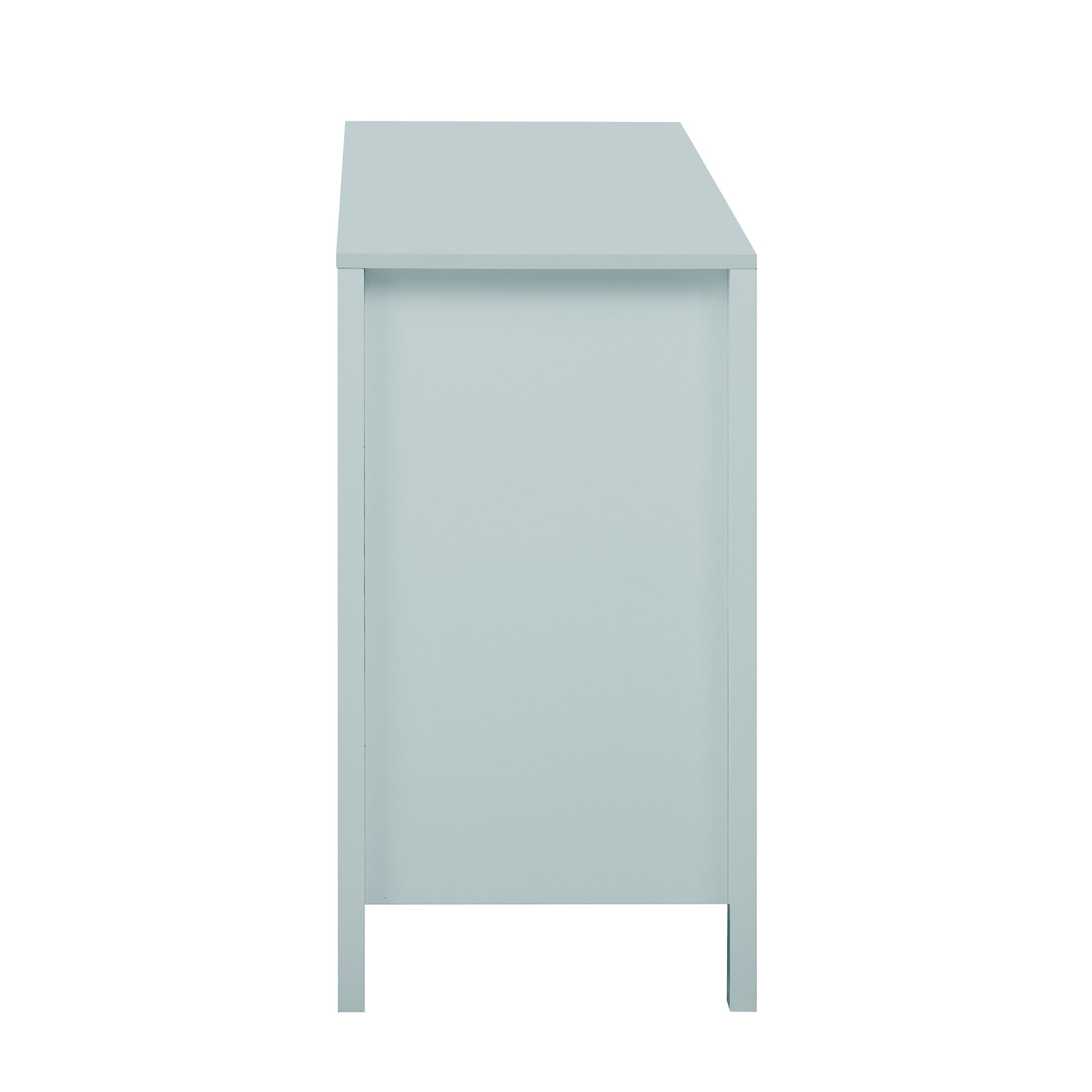 U_STYLE Sideboard with Wave Design - 3 Adjustable Shelves, 3 Drawers & Soft-Close Doors, Storage Console Table with Metal Handles, Suitable for Study, Hallway and Living Room, 3 Colors - Grand Goldman Shop
