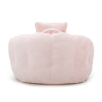 Giant Bean Bag Chair withFootstool, Oversized Bean Bag  for Adults and Kids, Faux Fur Shell-Shaped Large Chair with Filler, Stuffed Big Accent Sofa,  Floor Sofa for Gaming,Reading Living Room Bedroom - Grand Goldman Shop