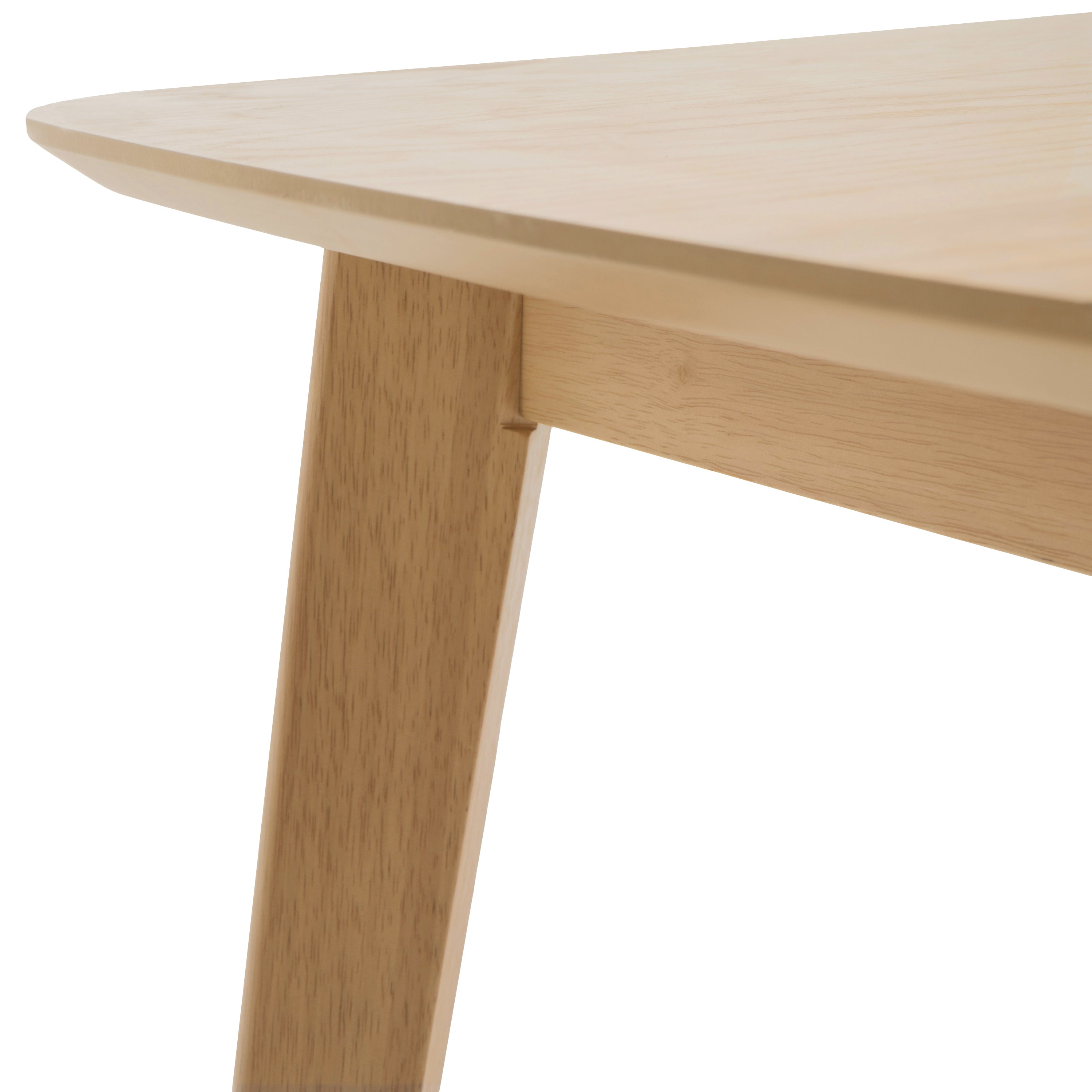 Retro Mid-Century Dining Table with Faux Wood Top and Natural Solid Wood Legs, 59-inch - Grand Goldman Shop