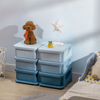 Qaba 3 Tier Kids Storage Unit, 6 Drawer Chest Toy Organizer Plastic Bins for Kids Bedroom Nursery Kindergarten Living Room fo