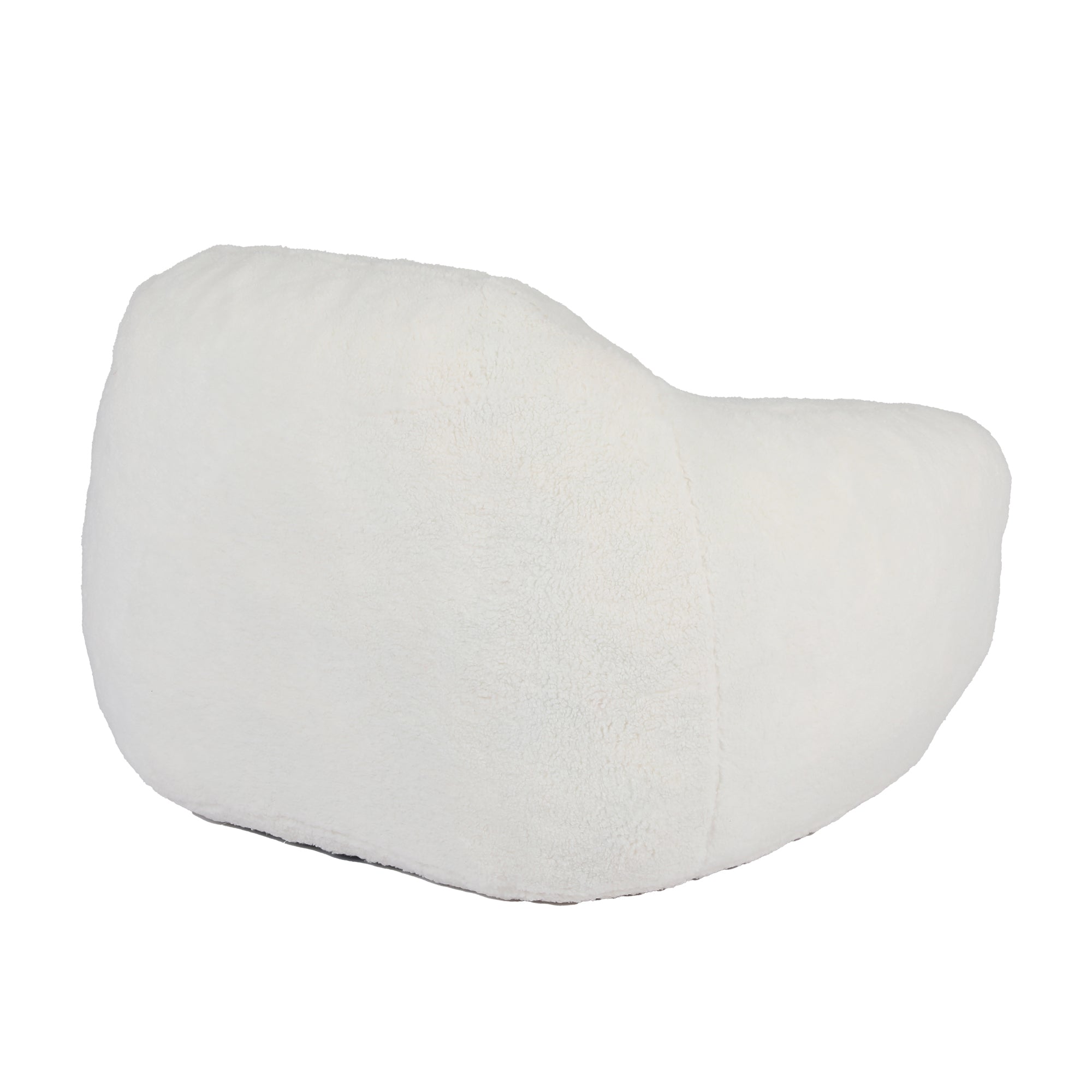 Giant Bean Bag Chair for Adults, Spacious Memory Foam Bean Bag Sofa with Armrests in Off White Teddy Fabric, Comfy Seating for Living Room or Bedroom - Grand Goldman Shop
