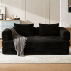 78 Inch Convertible Sleeper Sofa Bed, Futon Boneless Couch Lounge Loveseat with Pull Out Bed, No Assembly Required - Grand Goldman Shop