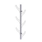 Vertical Eight Hook Coat Rack Wall Mount - Silver - Grand Goldman Shop
