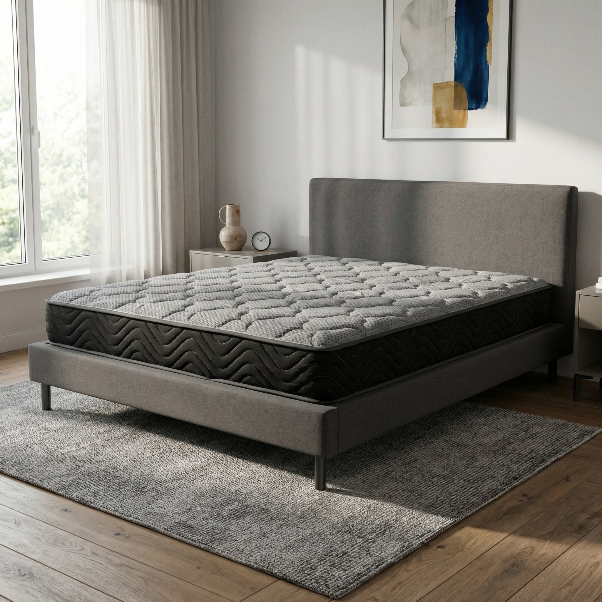 Hybrid 8 Inch Firm Twin Mattress with Pocketed Coils - Grand Goldman Shop