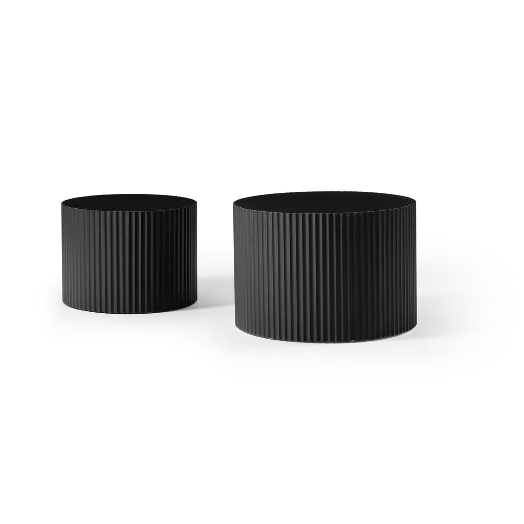 Nesting Table Set of 2, MDF Coffee Table set for Living Room/Leisure Area,Black(Same Sku:W876P252128) - Grand Goldman Shop