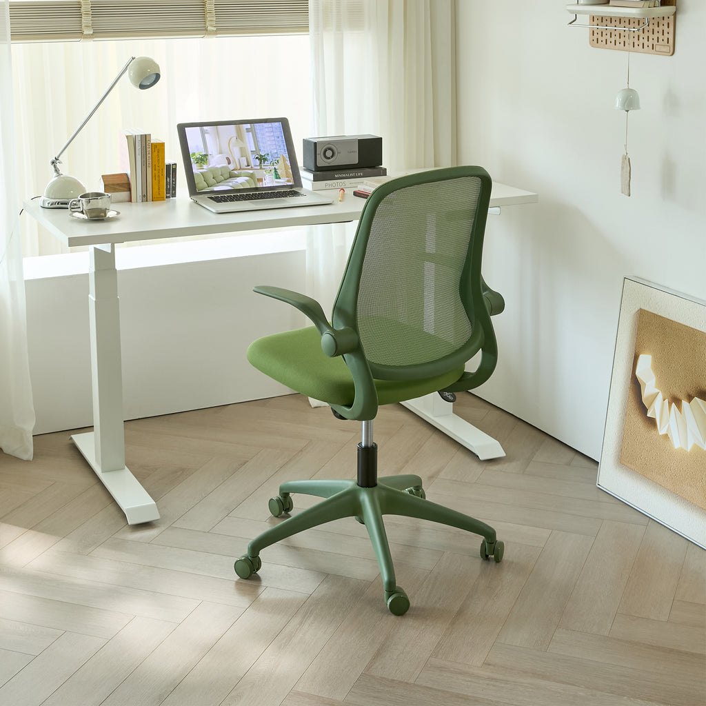Ergonomic Color Office Chair 350LBS, Home Office, Mesh Back, Integrated Molded Foam, Comfortable Sitting, Flipping Armrest, F