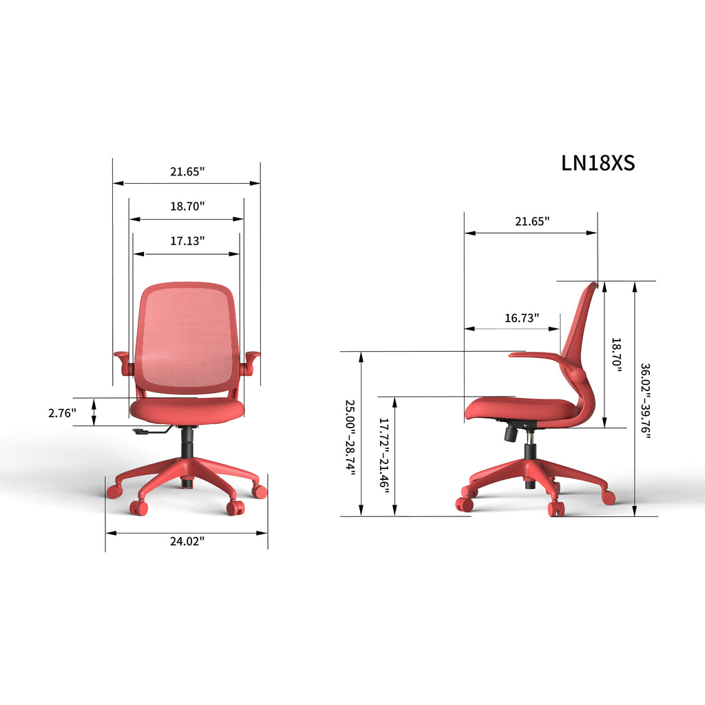 Ergonomic Color Office Chair 350LBS, Home Office, Mesh Back, Integrated Molded Foam, Comfortable Sitting, Flipping Armrest, F