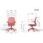 Ergonomic Color Office Chair 350LBS, Home Office, Mesh Back, Integrated Molded Foam, Comfortable Sitting, Flipping Armrest, F