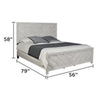 DENVER Modern Full 5PC Bedroom Set Made with Wood in Natural Finish, Full Size Bed & Storage Furniture - Grand Goldman Shop