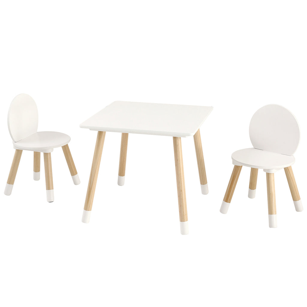 Kids Table and 2 Chairs Set, Toddler Table and Chair Set, Children Multi-Activity Table for Art, Craft, Reading, Learning, 1 
