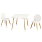 Kids Table and 2 Chairs Set, Toddler Table and Chair Set, Children Multi-Activity Table for Art, Craft, Reading, Learning, 1 