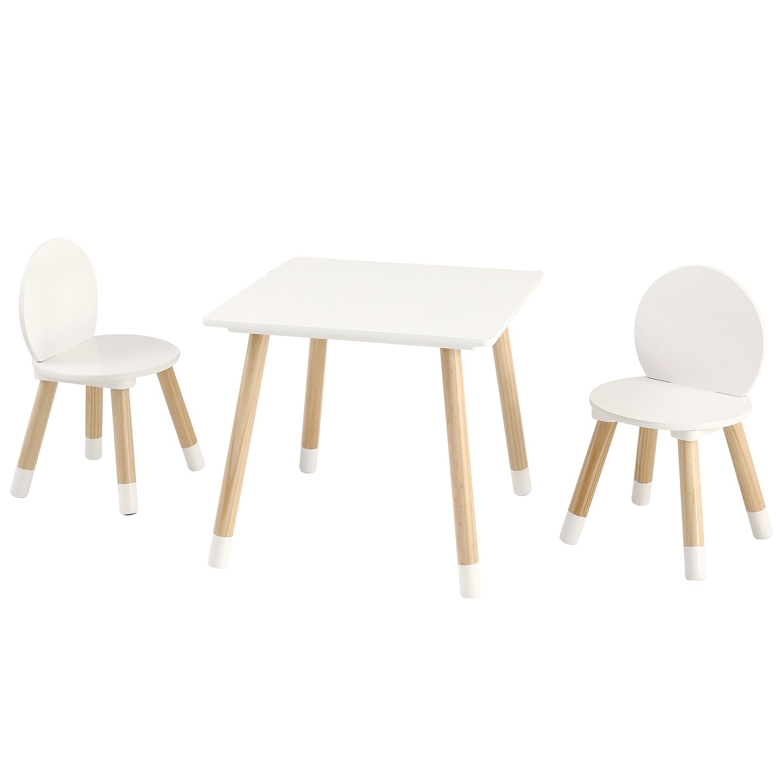 Kids Table and 2 Chairs Set, Toddler Table and Chair Set, Children Multi-Activity Table for Art, Craft, Reading, Learning, 1 