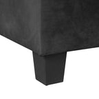 Modern Sectional Sofa with Storage Ottoman, L-Shape Couch with 2 Pillows and Cup Holders, Black Velvet, 105' - Grand Goldman Shop