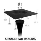 (Natural Wood Color)Round Table, Modern Dining Table, Dining Table, MDF Top and Steel Base Tulip Round Kitchen Table, Kitchen Table, Mid Century Coffee Table for Living Room 24 Inch, Oval Dining Table - Grand Goldman Shop