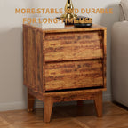 2 Set Nightstands Features Vintage-style and Bevel Design, Made of MDF, Mid Century Modern Nightstand, Night Stand for Bedroom - Grand Goldman Shop