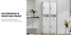 69' H Tall Bathroom Storage Cabinet with 2 Barn Doors and 1 Drawer, Narrow Storage Unit, Adjustable Shelves,Floor Cabinet for Bathroom, Living Room, Entryway,Kitchen,(White) - Grand Goldman Shop