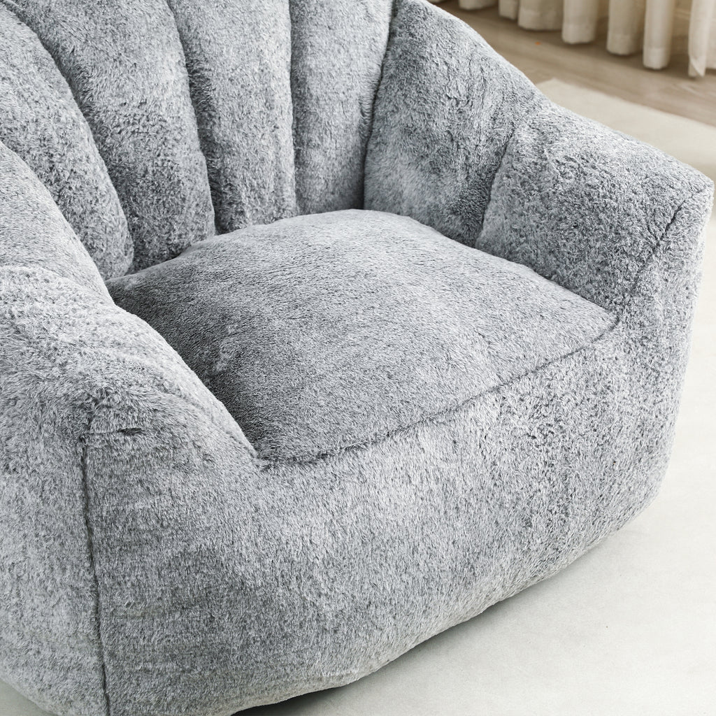 Beanbag Chair, Beanbag Sofa Chair with Armrests Stuffed High-Density Foam, Lazy Sofa Comfy Chairs Beanbag Chair for Adults in Living Room, Bedroom Reading - Grand Goldman Shop