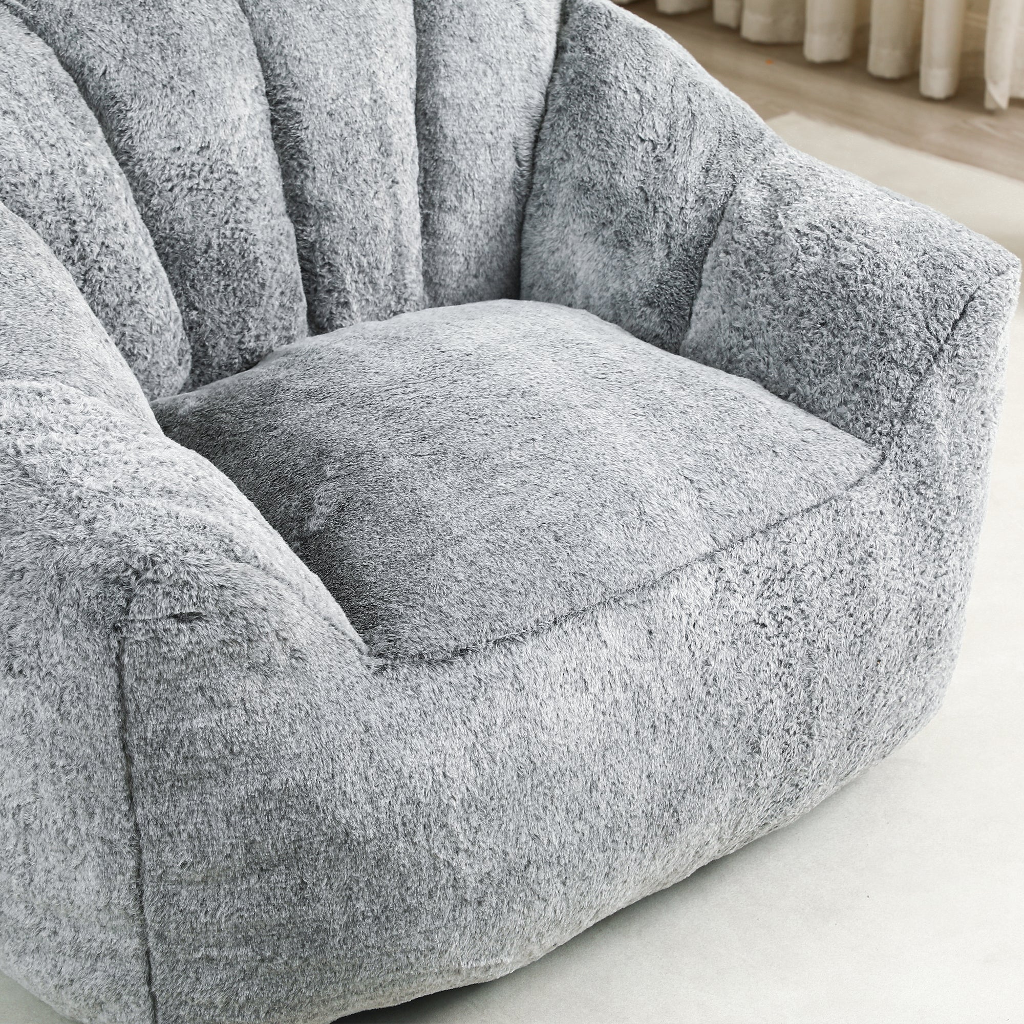Beanbag Chair, Beanbag Sofa Chair with Armrests Stuffed High-Density Foam, Lazy Sofa Comfy Chairs Beanbag Chair for Adults in Living Room, Bedroom Reading - Grand Goldman Shop