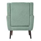 Modern Accent Chair,Teddy Fabric Living Room Chairs Comfy Reading Chair,Mid Century Accent Chair, Lounge Arm Chairs Armchair for Living Room Bedroom (Light Green) - Grand Goldman Shop