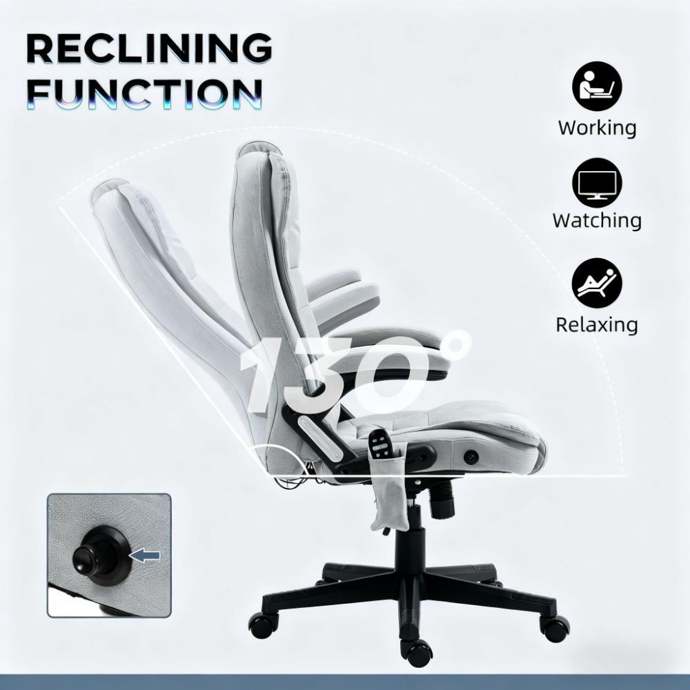 High Back Massage Desk Chair with Reclining Backrest,For Home and Office | Premium Home Decor - Grand Goldman
