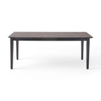 Farmhouse Charm Dining Table with Square Leg Black Solid Wood and MDF 76x35.5 inches - Grand Goldman Shop