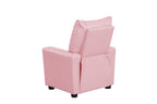 Evelyne 23'W Pink PU Leather Kids Recliner Chair with Cupholder - Grand Goldman
