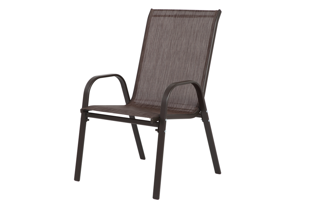 6 Piece Patio Chairs, Outdoor Camping Chairs with Breathable Textilene Fabric, Set of 6 Garden Chairs with Armrest High Backr