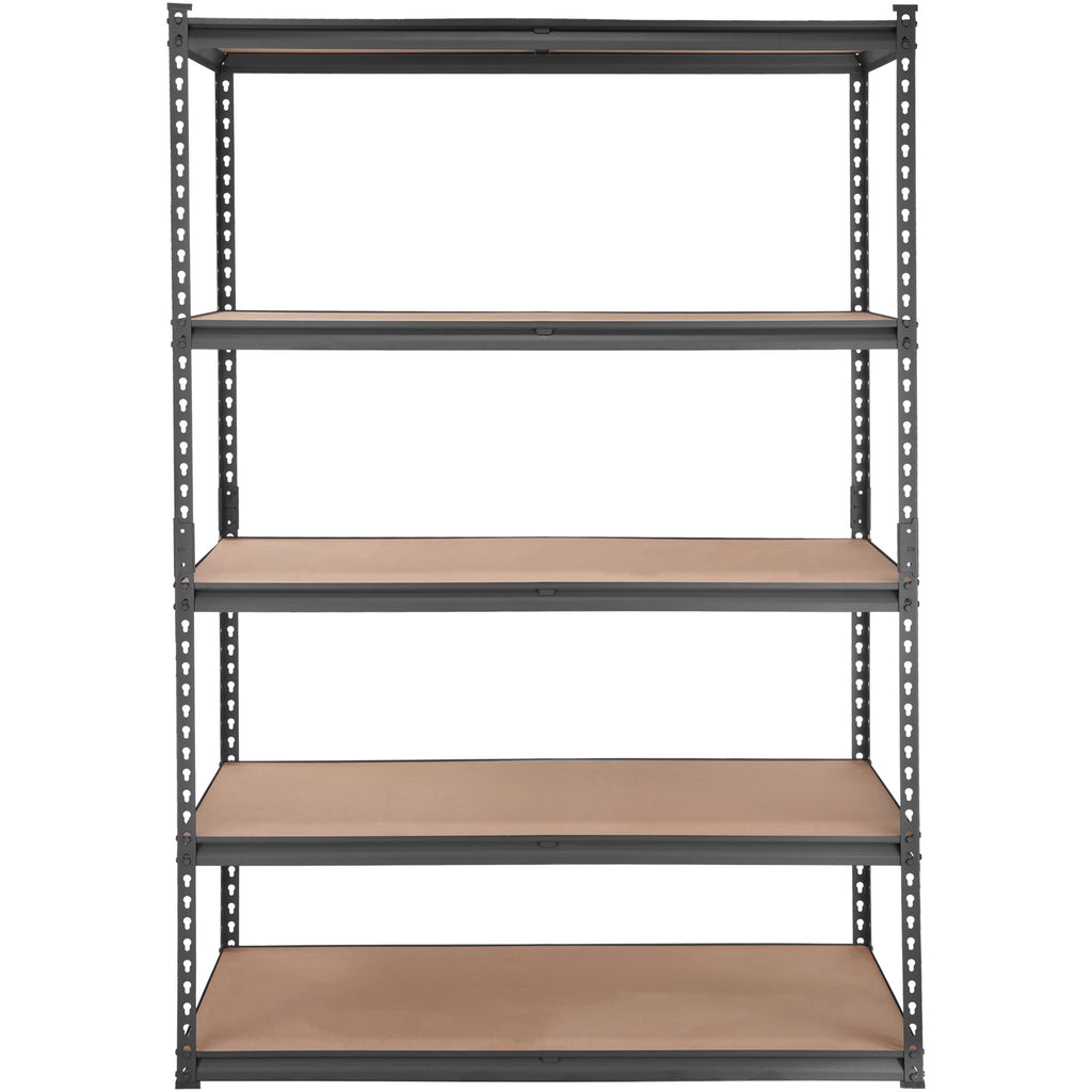 Storage Shelving Unit, 5-Tier Adjustable, 2000 lbs Capacity, Heavy Duty Garage Shelves Metal Organizer Utility Rack, Black, 48' L x 24' W x 72' H for Kitchen Pantry Basement Bathroom Laundry - Grand Goldman Shop