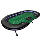INO Design 94' Fodable Poker Table with Dealer Spot for 10 players, Green | Premium Home Decor - Grand Goldman