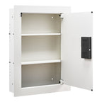 0.83 sq.ft Wall Safe, 3-Tier Hidden Wall Safe with Password, Key & Turning Knob, Q235 Cold-Rolled Steel In-Wall Box with Adju