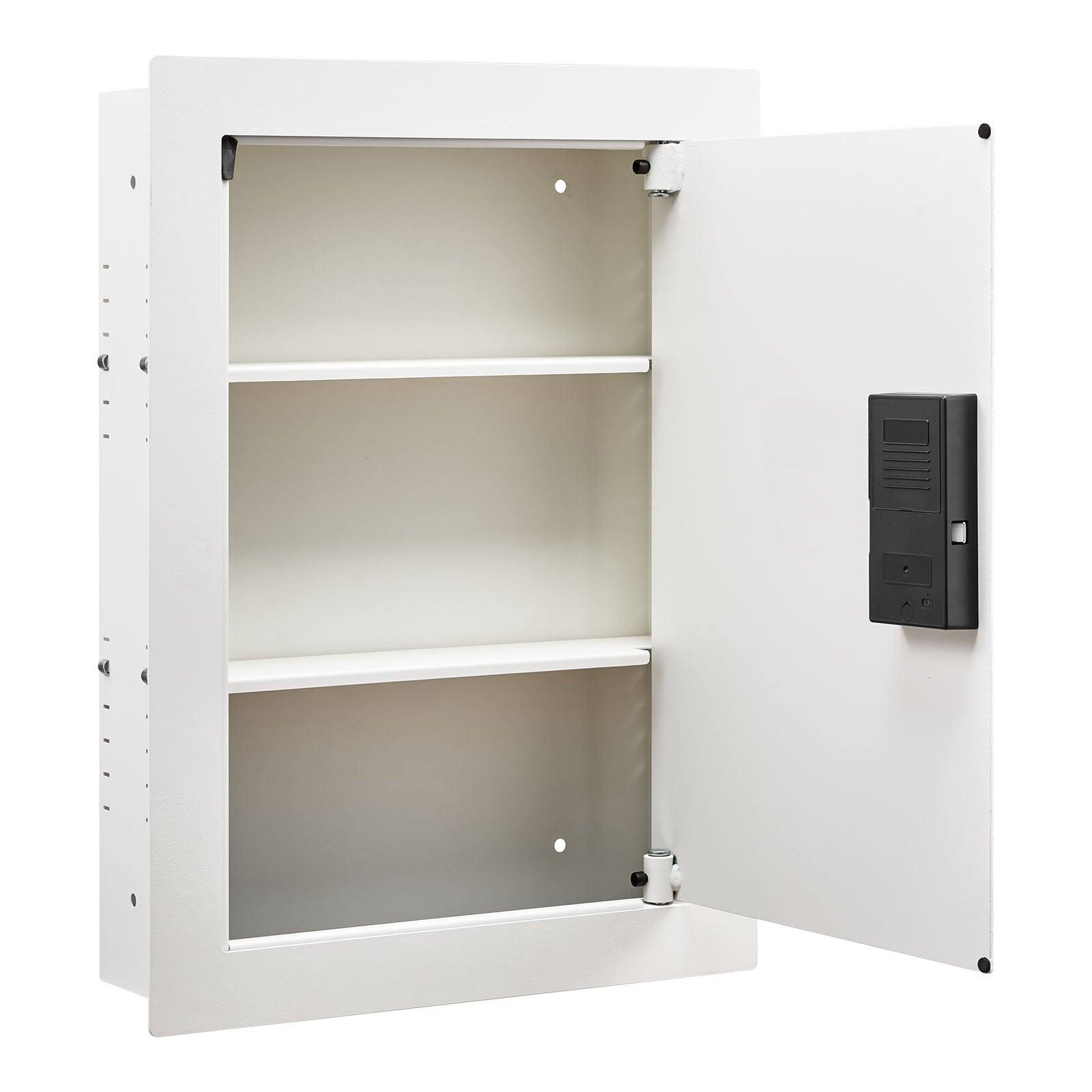 0.83 sq.ft Wall Safe, 3-Tier Hidden Wall Safe with Password, Key & Turning Knob, Q235 Cold-Rolled Steel In-Wall Box with Adju
