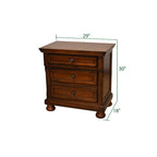Baltimore Queen 5 Pc Storage Bedroom Set made with Wood in Dark Walnut - Grand Goldman Shop