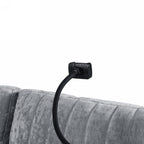 Modern Loveseat Pull-out Sofa Bed with Adjustable Backrest, Cup Holders, Phone Holder, Charging Ports, Side Storage Pockets, Grey Chenille - Grand Goldman Shop